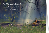Sympathy for Loss of Loved One with Woodland Scenery and a Fawn card