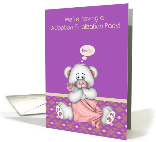 Invitations to adoption finalization party, girl, pink... (1399420)