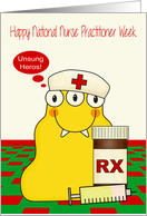 National Nurse Practitioner Week with a cute Monster in a Nurse Hat card