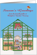 Season’s Greetings, business custom name, nursery, garden center card