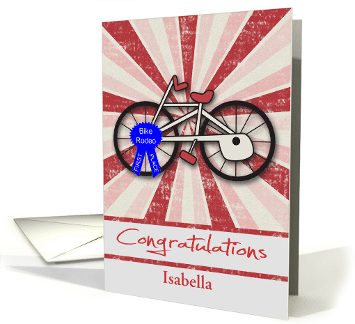 Congratulations on 1st Place, Bike Rodeo, custom name,... (1407852)