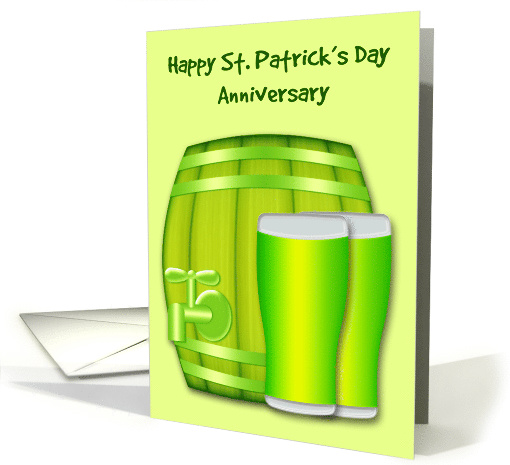 Anniversary on St. Patrick's Day Adult Humor with a Mini... (1422984)