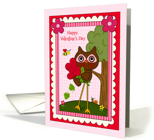 Valentine's Day, general, cute owl with hearts in frame... (1423800)