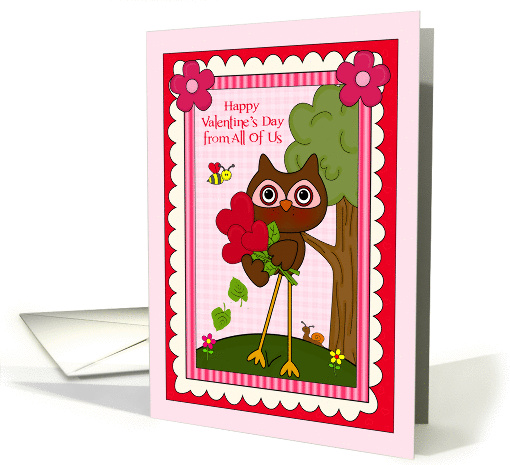 Valentine's Day from All Of Us, cute owl with hearts in... (1423802)