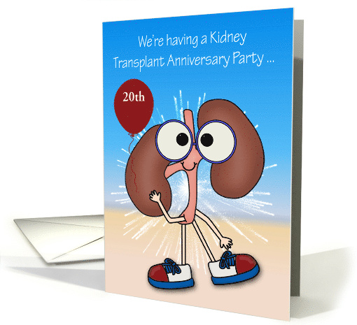 Invitation to Kidney Transplant Anniversary Party Custom Year card