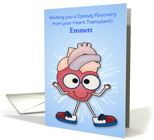 Get Well, Heart Transplant, custom name, happy heart with... (1426494)