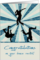 Congratulations on Dance Recital Card with Three Male Silhouettes card