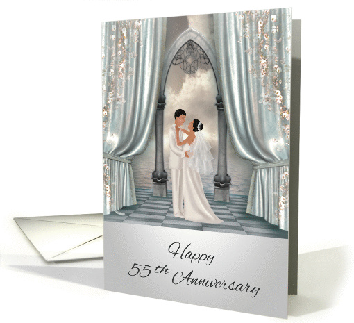 55th Wedding Anniversary, dark-skinned Bride and groom,... (1431378)