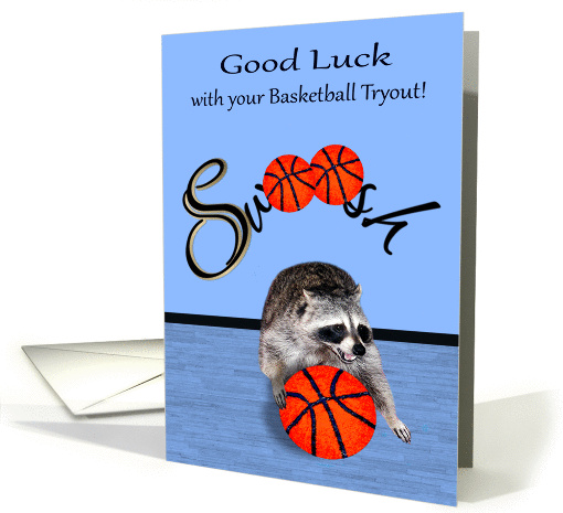 Good Luck, Tryouts, Basketball, general, raccoon playing... (1432086)