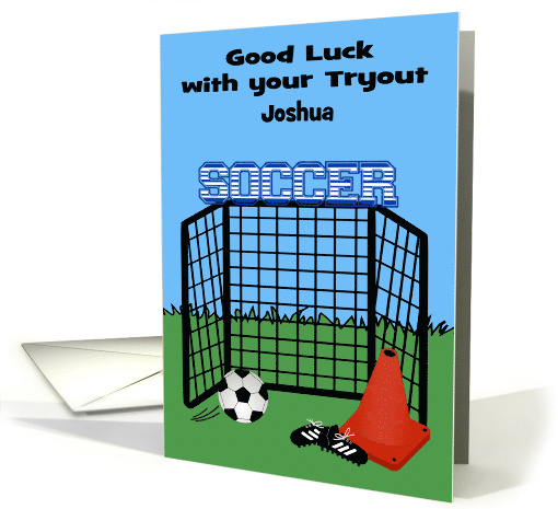 Good Luck, Tryouts, Soccer, custom name, net with cone,... (1432150)