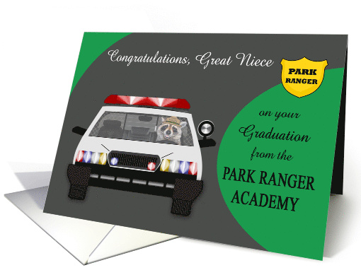 Congratulations to Great Niece on graduation Park Ranger Academy card