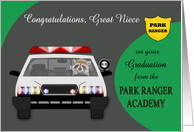 Congratulations to Great Niece on graduation Park Ranger Academy card