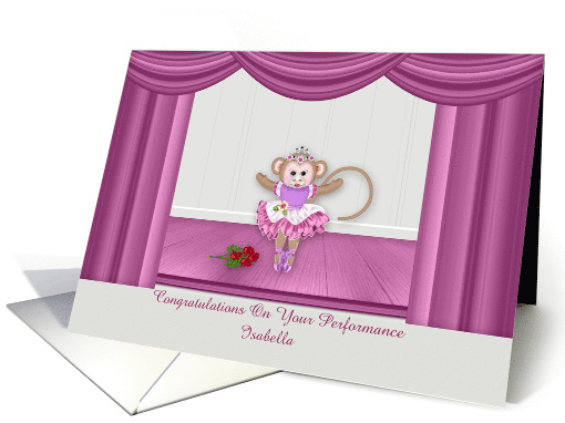 Congratulations on Performance Dance Ballet Custom Name card (1433620)