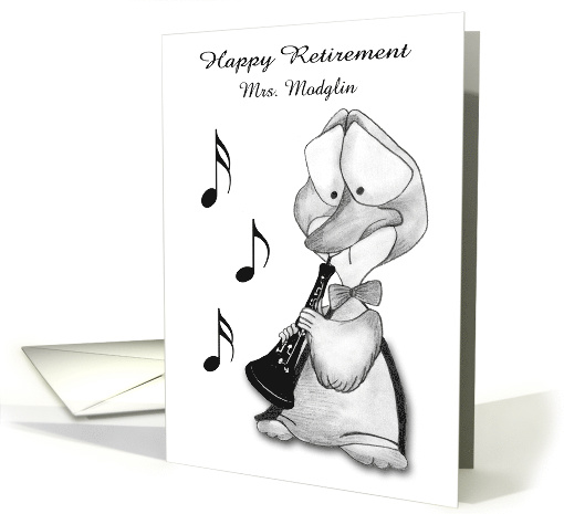 Congratulations, Retirement Music Teacher, custome name,... (1434410)
