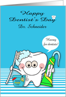 Dentist’s Day Observed on March 6th Custom Name with a Happy Tooth card