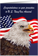 Congratulations, promotion to U.S. Navy Vice Admiral, bald eagle card