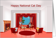 National Cat Day, October 29th, general, a room full of cute cats card