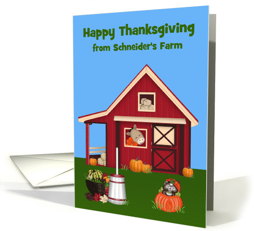Thanksgiving, custom name, Adorable farm theme with a... (1449324)
