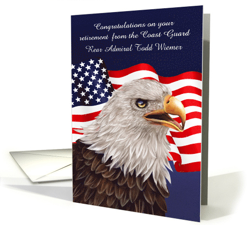 Congratulations on Retirement from Coast Guard Custom Name card