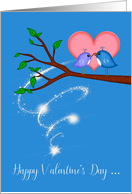 Valentine’s Day to Gay Couple, cute male birds sharing a worm card