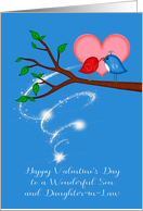 Valentine’s Day to Son and Daughter in Law with Birds Sharing a Worm card