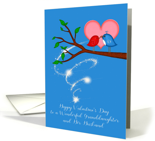 Valentine's Day to Granddaughter and Husband with Colorful Birds card
