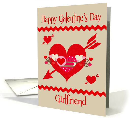 Galentine's Day to Girlfriend with Colorful Hearts and... (1465442)