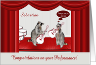 Congratulations on performance Custom Name Card with Guitars card