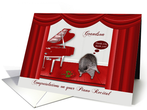 Congratulations on Piano Recital to Grandson with Raccoon... (1467420)