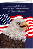 Invitations to Army Commissioning Ceremony, custom, eagle card