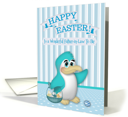 Easter to Father-in-Law To Be, adorable penguin with a... (1469272)