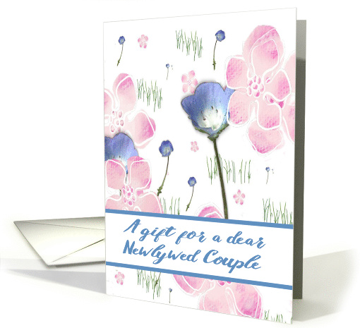 Money enclosed gift card for Newlyweds Date Night, pretty flowers card