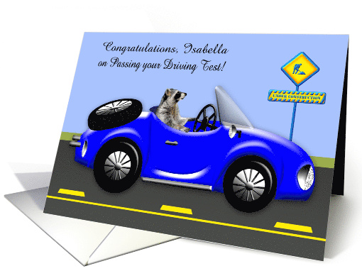 Congratulations on Passing Driving Test Custom Name card (1473598)