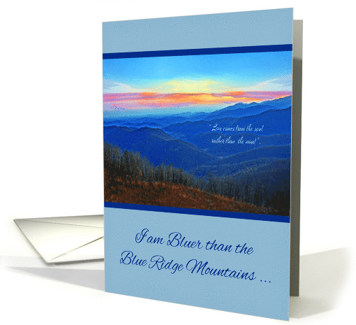 Miss You, a beautiful photograph of the Blue Ridge Mountains card
