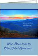Miss You, a beautiful photograph of the Blue Ridge Mountains card