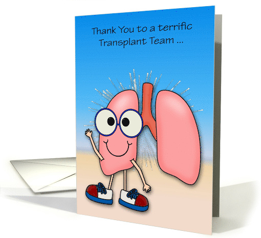 Thank You to Lung Transplant Team Card with Lungs wearing... (1483748)