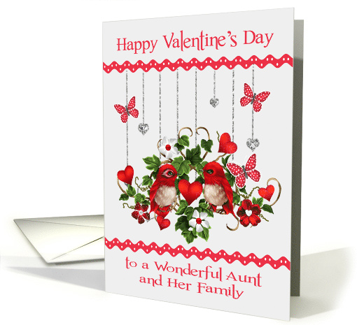 Valentine's Day to Aunt and Family, lovebirds with... (1509426)