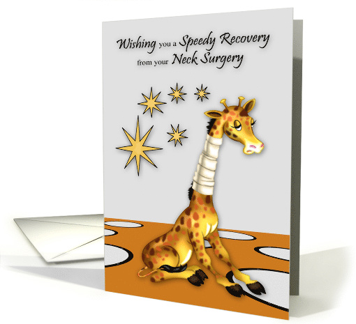 Get Well from Neck Surgery Card with a Giraffe Wearing a... (1509830)