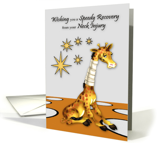 Get Well from Neck Injury Card with a Cute Giraffe in a... (1511102)