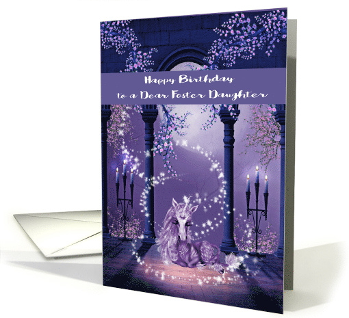Birthday to Foster Daughter, beautiful ultra purple and... (1515390)