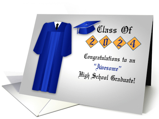 Congratulations on High School Graduation 2024 Card Male... (1520158)