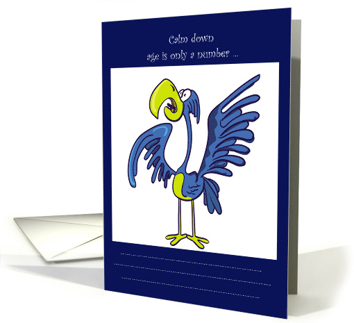 Birthday, humor, upset parrot with its feathers up card (1520320)