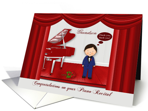 Congratulations on Piano Recital to Grandson with a Boy... (1520698)