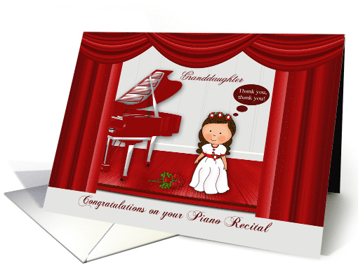Congratulations on Piano Recital to Granddaughter Card... (1520838)