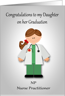 Congratulations to my Daughter on Graduation as a Nurse Practitioner card