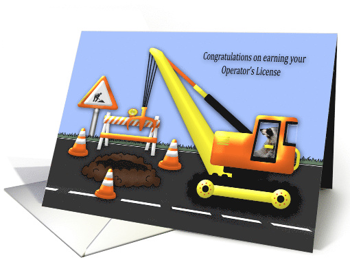 Congratulations on Operator's License, crane, cherry... (1524638)