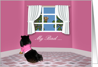 Apology, general, Sable Pomeranian sitting in the corner of room card