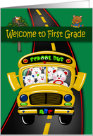 Welcome to First Grade from Teacher with a Bus full of School Bears card