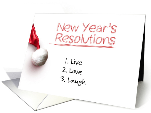 New Year's Resolutions A Heartfelt Message on White with... (1544792)