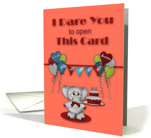 Birthday with an Array of Colorful Ballons and an Elephant card